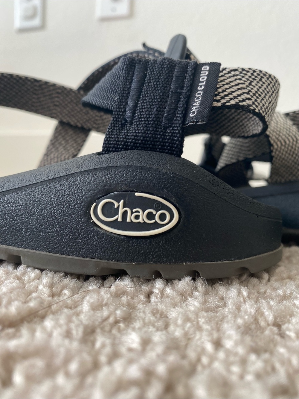 Chaco Z/Cloud 2 Sandals Excite JCH107966 Black White Womens 5 - Picture 8 of 9